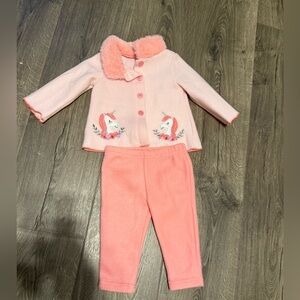 Adorable Pink Unicorn Kids Matching Set NWOT